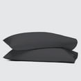 thumbnail image 2 of 100% Cotton Pillowcase, 300 Thread Count Sateen, Wrinkle Resistant, Quick Dry, Soft & Smooth, 2-Piece Set, Standard, Dark Gray by Color Sense, 2 of 5