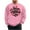 Pink, variant on WREESH Sweatshirt for Men Graphic Happy Valentines Day Heart Printed Crewneck Pullover Sweatshirts Casual Spring Tops Black