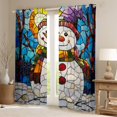 thumbnail image 2 of Manfei Kids Funny Snowman Curtains Pack of 2 (42x84 Each), Merry Xmas Curtains Blackout, Geometric Painting Bedroom Curtains, Luxurious Room Decor, 2 of 6