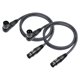 thumbnail image 1 of Cable XLR Devinal en ángulo recto macho a hembra recto de 1 m, paquete de 2, 1 of 8