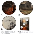 thumbnail image 3 of Designart "Sunset in a Mystic Forest by the River" Landscape & Nature Floater Framed Wall Art Living Room, 3 of 7
