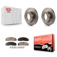 thumbnail image 1 of Transit Auto Front Disc Brake Rotors and Semi-Metallic Pads Kit for Car Ford F-350 Super Duty F-250 K8F-100140, 1 of 11