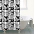 thumbnail image 4 of Football Words Pattern Shower Curtain 84"x72" ,Bathroom Decorative Shower Curtains Set with 12 Hooks,Modern Waterproof Washable Shower Curtain, 4 of 6