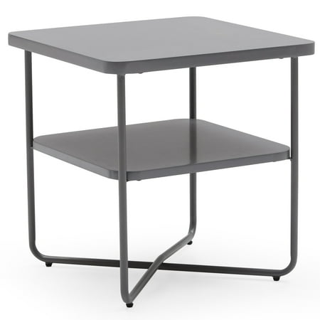 MoDRN Scandinavian Soren Metal Base Side Table