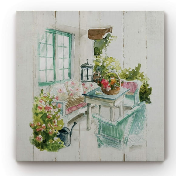 Renditions Gallery Shiplap Cottage Retreat' Gallery Wrapped Canvas Wall Art, 40x40