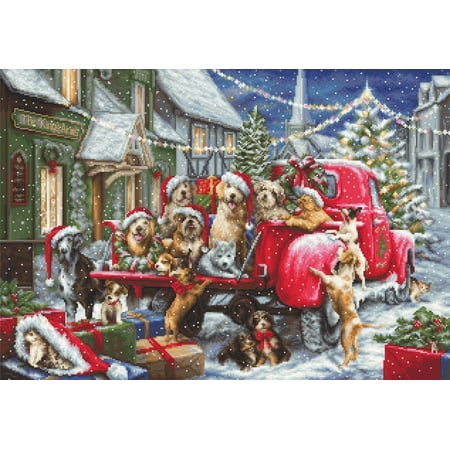 UPC: 4840746066146 | Puppies Christmas B2414L Counted Cross-Stitch Kit