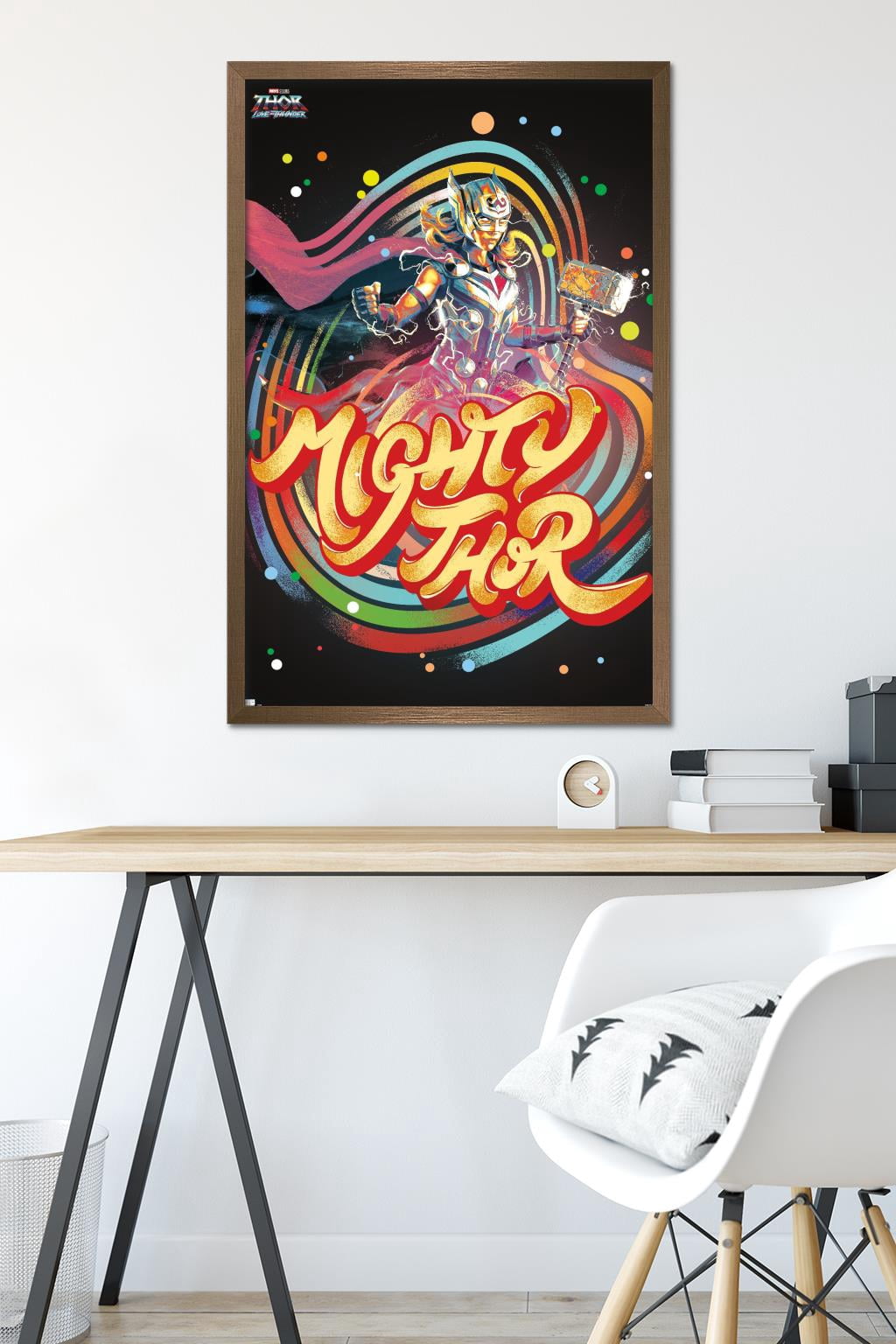 Marvel Thor: Love and Thunder - Circles Wall Poster, 22.375" x 34" Framed