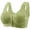 Green, variant on Daisy Lace Bras for Old Women Front Closure No Underwire Soft Comfortable Senior Wireless Snap Closing Bras Wide Straps Thin Cup Full Coverage Bralettes Pink 46