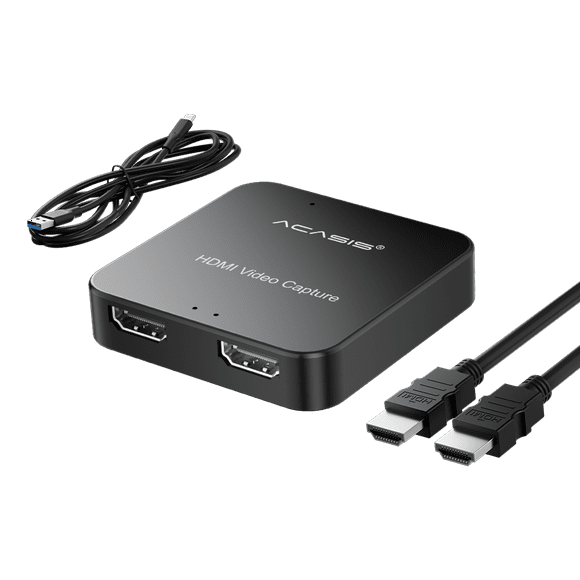 ACASIS 1080p30hz External USB2.0 Capture Card with Loop Out/Line LINE Interface Dark Gray AC-HD33