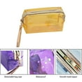 thumbnail image 3 of Bolsa de maquillaje transparente portátil para baño, vacaciones y organización, 3 of 5