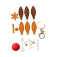 thumbnail image 5 of Milageto DIY Sewing Keychain Kit Colorful Car Key Chain Party Favors Bag Charm Making Brown and Khaki, 5 of 8
