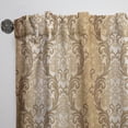 thumbnail image 3 of Designart 'Brown Damask Pattern' Mid-Century Modern Curtain Panel, 3 of 5