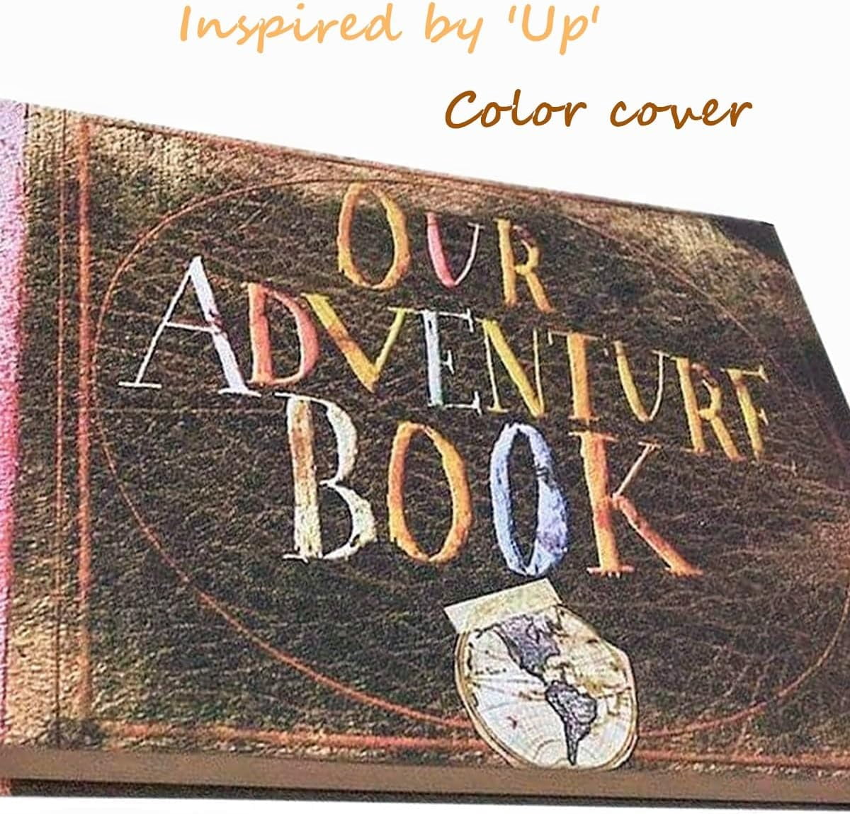 Adventure Book Travel Diary & Scrapbook - Retro-Style Photo Album, Vintage Guestbook for DIY Memories, Anniversary, Wedding, Baby, Travel, or Valentine's Day Gift