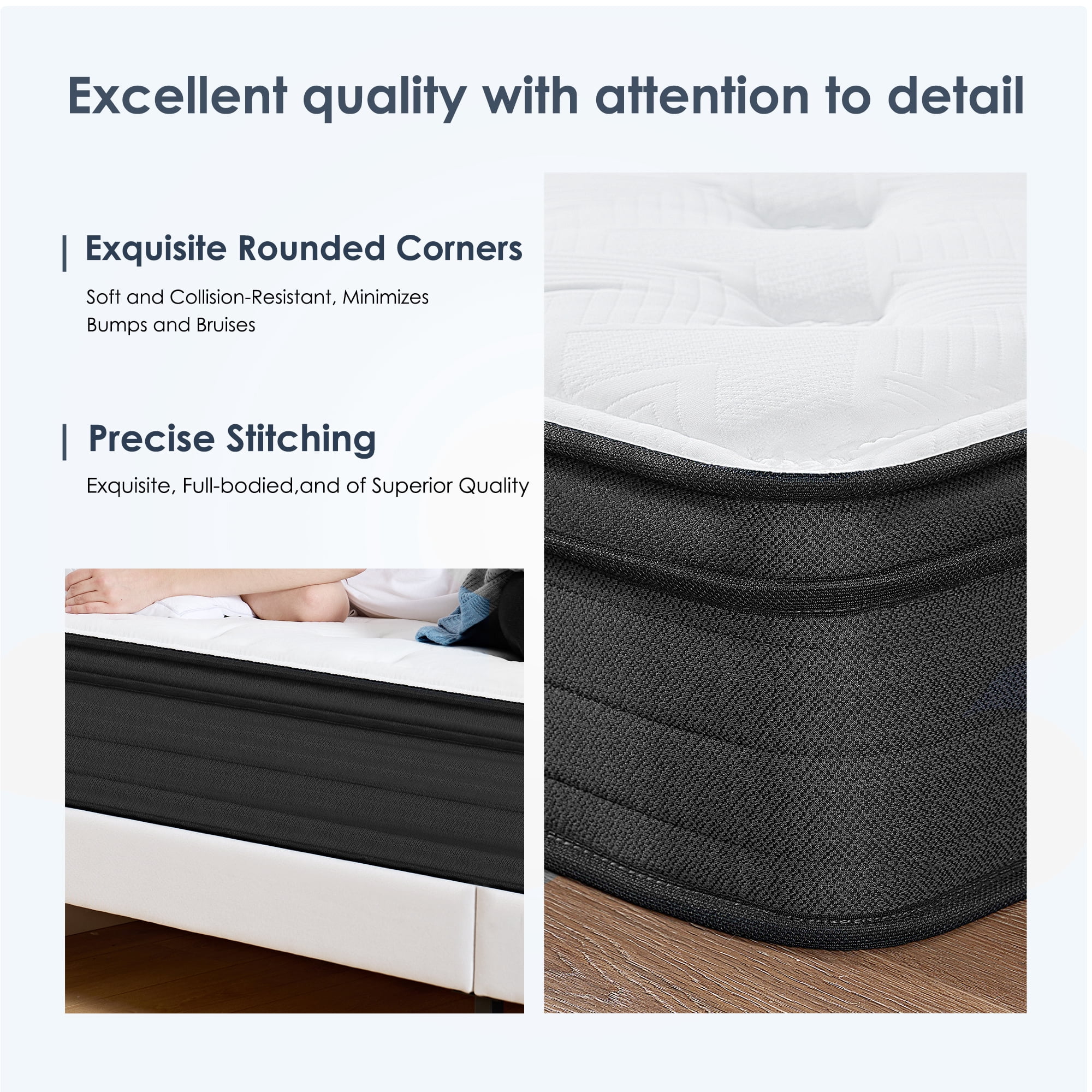 12" Twin Mattress,Medium Firm Memory Foam Hybrid Mattress,Individual Pocket