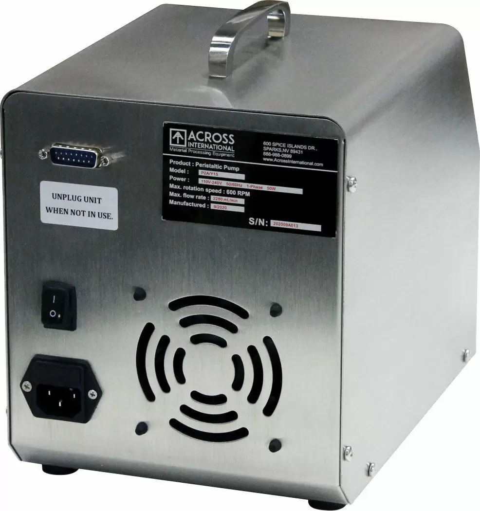 Across International P2A 2L/Min SST Peristaltic Pump Touchscreen Controller ETL