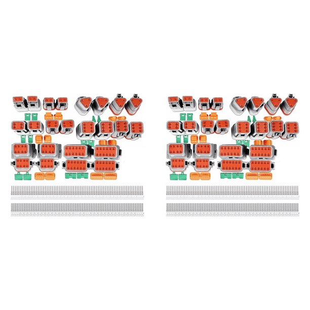 24 Kits Kit de Conectores Serie DT 2 3 4 6 8 Conectores de 12 Enchufe de Conectores EléCtricos Automotrices A Prueba de Agua IP68