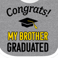 thumbnail image 4 of Inktastic Congrats My Brother Graduated with Cap Boys or Girls Baby Bib, 4 of 4