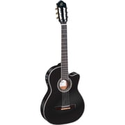 Ortega Family Series Pro RCE145BK Thinline Acoustic-Electric Nylon Guitar Gloss Black