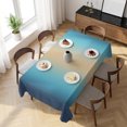 thumbnail image 3 of Dark Blue Khaki Ombre Table Cloth Waterproof Tablecloths, Modern Abstract Art Gradient Tablecloth Dining Table Cover for Kitchen Party Tabletop Outdoor, Rectangle Tablecloth 60x120 Inch, 3 of 9