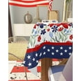 thumbnail image 4 of Patriotic 4th of July Tablecloth Rectangle Round Table Cloth 60x120 Inch, Poppy Floral Indoor or Outdoor Tablecloth, Waterproof Polyester Washable Table Cover for Party Holiday Picnic Decoration, 4 of 6