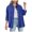 A03-Blue, variant on Towmus Casual Quilted Jackets for Women Button Down Collared Long Sleeve Shirts Frayed Hem Fall Jackets with Pockets