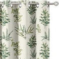 thumbnail image 2 of Vargottam Green Leaf Design Blackout Curtains - Set of 2 Panels, 42 x 96 Inches Each - Light Blocking & Thermal Insulated Drapes with Grommet Top for Bedroom & Living Room - Green, 2 of 9