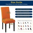 thumbnail image 6 of Chair Covers for Dining Room Set of 4, Dining Chair Covers, Kitchen Chair Covers, Stretch Removable Washable Dining Chair Slipcovers for Home, Hotel, Banquet, .Orange, 6 of 9