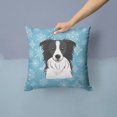 thumbnail image 2 of Carolines Treasures BB1675PW1414 Snowflake Border Collie Fabric Decorative Pillow, 2 of 4