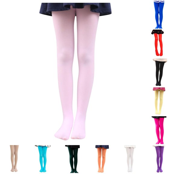 Ulitacool Girl Pants 9-11 Years Straight Leg Elastic Waist Tights For -Soft Ballet Tights For Dance Tights For Tights Colorful Skirt Tights Pants Bottoms Pink