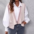 thumbnail image 4 of Aayomet Oversized Sweater Vest for Women Knit Cardigan Sweater Vest Vest (Pink, M), 4 of 5