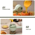 thumbnail image 4 of Juego de Cortador de Verduras eléctrico de Mano 4 en 1 | Cortador de Verduras | Picadora de Verduras | Molinillo eléctrico inalámbrico Multifuncional para Cebolla, verdura, ajo GATLING Slicer, 4 of 7