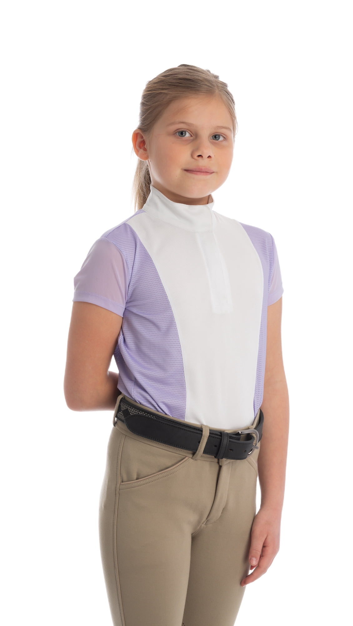Equinavia Charlotte Kids Equestrian Short Sleeved Show Shirt with Cooling Mesh