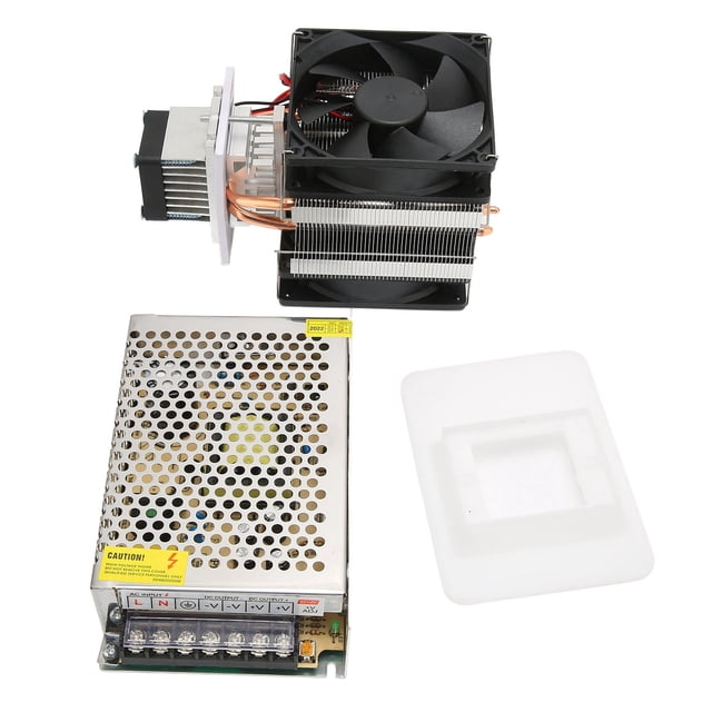 DC 12V Kit Thermoélectrique Peltier Système de Refroidissement, Module de Refroidissement Semi-Conducteur, Panneau d'Isolation, Alimentation, 2 Tubes Dissipateurs de Chaleur Échangeur Ensemble pour Mini