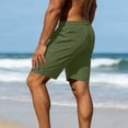 thumbnail image 4 of EOYWHK Denim Shorts with Pockets Elastic Waist Mens Casual Shorts Soft Lightweight Breathable for Casual Lounge Home Active Wear Army Green, Size XL, 4 of 7