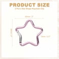 thumbnail image 2 of Uxcell Star Shape Snap Hook, Aluminum Alloy Star-Shaped Keychain Clip Spring Key Holder for Camping Fishing Traveling Pink, 2 of 6