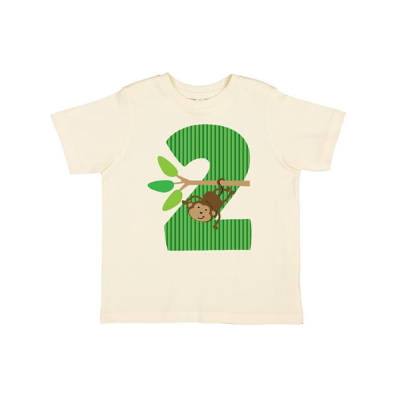 Inktastic 2nd Birthday Jungle Monkey Childs Boys or Girls Toddler T-Shirt