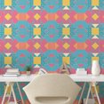 thumbnail image 3 of Ikat Peel & Stick Wallpaper, Composition of Colorful Dotted Squares and Triangles Folkloric Vibes Forms Print, Self-Adhesive Living Room Kitchen Accent, 3 Sizes, Multicolor, by Ambesonne, 3 of 6