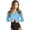 Ocean Blue, variant on Women's Long Sleeve UPF 50+ Sun Protective Full Zip Athletic Crop Top Jacket, Ocean Blue (Size Large)