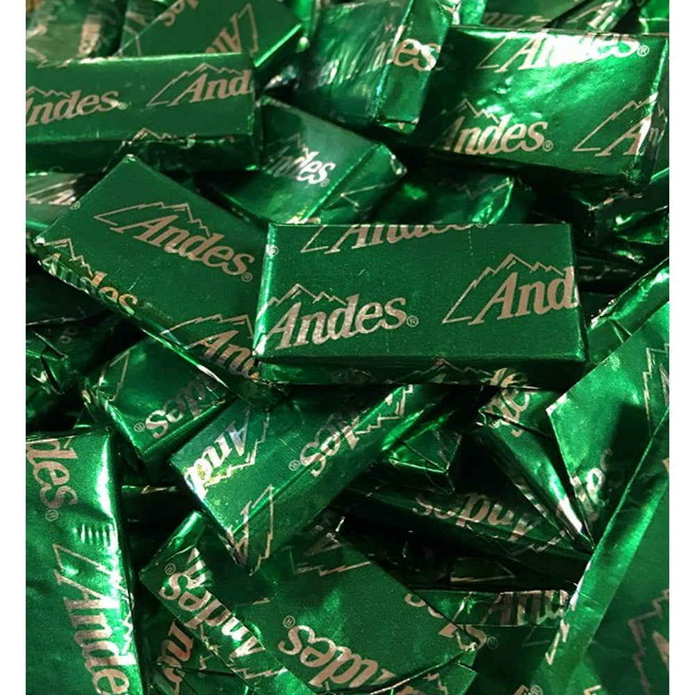 Andes Creme Mint Thins, After Dinner Chocolate Mints, Individually Wrapped In Green Foils, Bulk