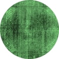 thumbnail image 1 of Ahgly Company Indoor Round Oriental Emerald Green Traditional Area Rugs, 8' Round, 1 of 4