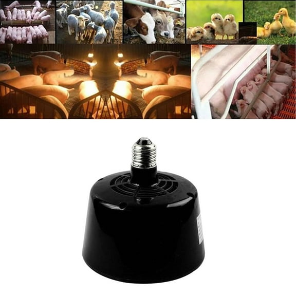 VISALY 100-300W Heating Lamp Chicken Coop Pet Heater Livestock Heat Lamp Tool Cultivation Heating Lamp for Pet Chicken Livestock Heat Lamp Tool Black