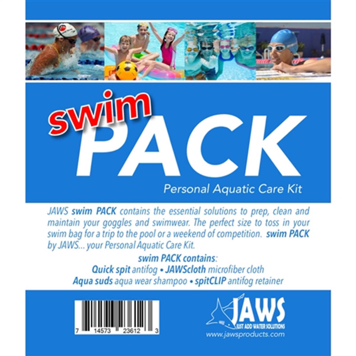 JAWS QuickPACK Drawstring Backpack with SwimPack Aquatic Care Kit - Blue