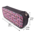 thumbnail image 3 of Picia Colorful Cute French Bulldog Pattern Large Capacity PU Leather Pencil Case Organizer Pen Marker Holder Double Zipper Storage Bag Big Pencil Pouch for College Office, 3 of 6