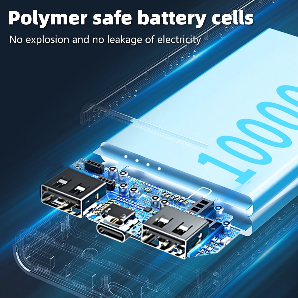 MDHAND 10000mAh Power Bank Battery 5V 2A Rechargeable Charger for Heated Vests Jackets, etc. (2 Pack)