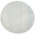 thumbnail image 3 of SAFAVIEH Abstract Emely Abstract Wool Area Rug, Ivory/Blue, 8' x 8' Round, 3 of 13