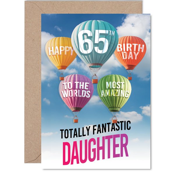 Tarjeta de Felicitación Giftzie para Hija 65º Cumpleaños Globo Aerostático