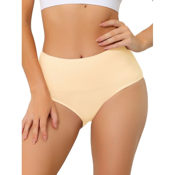 INSPIRAR CHIC Ropa interior para el Día de la Madre para Mujeres, Panties de Control de Abdomen de Cintura Alta, Braguitas Transpirables M Beige