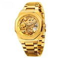 thumbnail image 1 of Forsining Reloj de Pulsera para Hombre con Eslabones de Acero Inoxidable, Dorado, 1 of 6