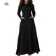 thumbnail image 2 of Qarigey Vestido Largo Mujer Color Sólido Noche Noche Fiesta Disfraz Vestidos negro XL, 2 of 8