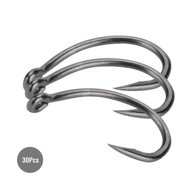 Anzuelo de Pesca, Anzuelo para Pescar, 30 piezas, Anzuelo de Acero Al Carbono Con Púas Perforadas, Anzuelo para Pesca en el Mar
